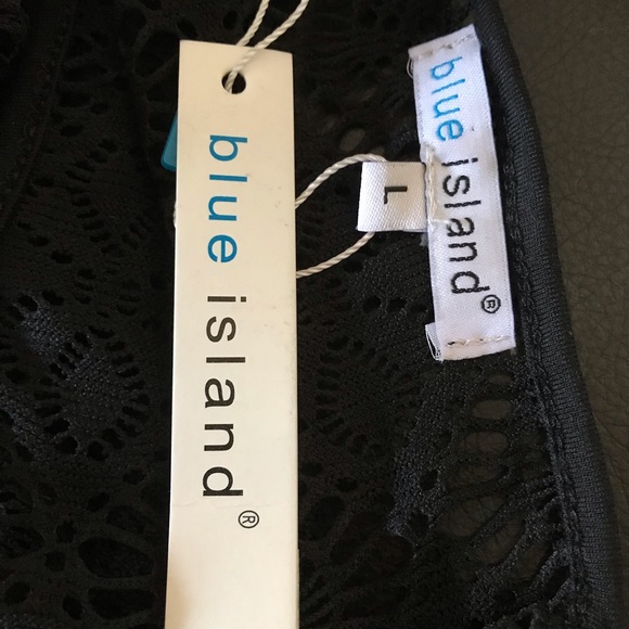 Blue Island half crocheted black maxi dress NWT - Picture 5 of 5